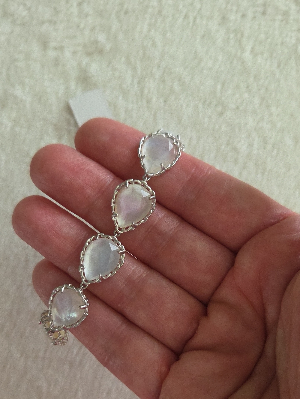 Kendra Scott Silver Mother of Pearl KENZIE BRACELET New NWT - Picture 9 of 9
